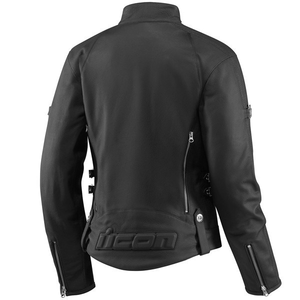 Blouson Cuir Femme Moto ICON HELLA LEATHER BLACK* (2)