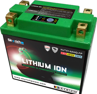 BATTERIE SKYRICH HJTX14AHQ-FP LITHIUM ION = YB14A-A1 = YTX14L-BS HONDA XLV 600 TRANSALP 1987-1999