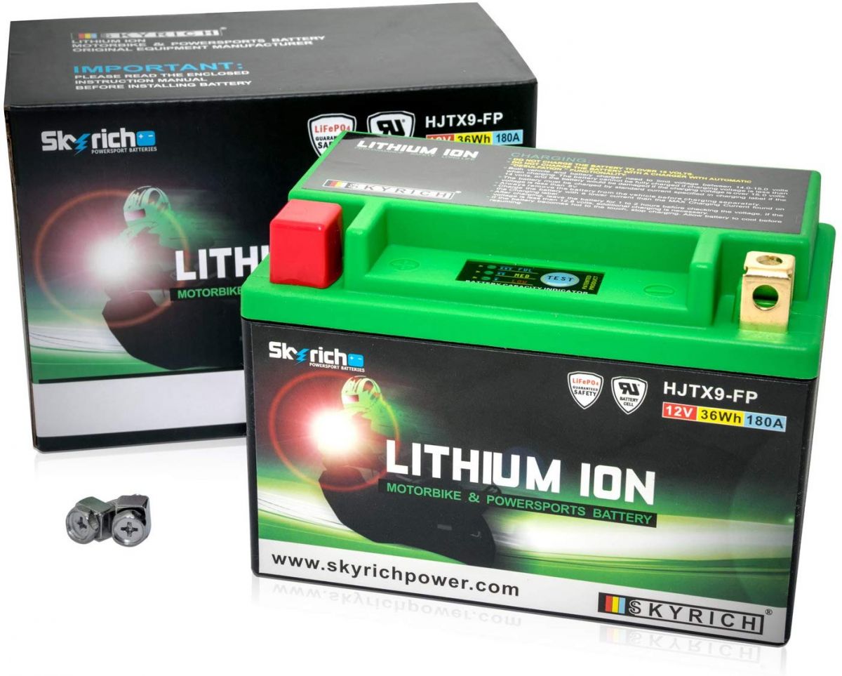 BATTERIE SKYRICH HJTX9-FP LITHIUM ION 0.78kg !! = YTX9-BS TRIUMPH 675 STREET TRIPLE R 2009-2016