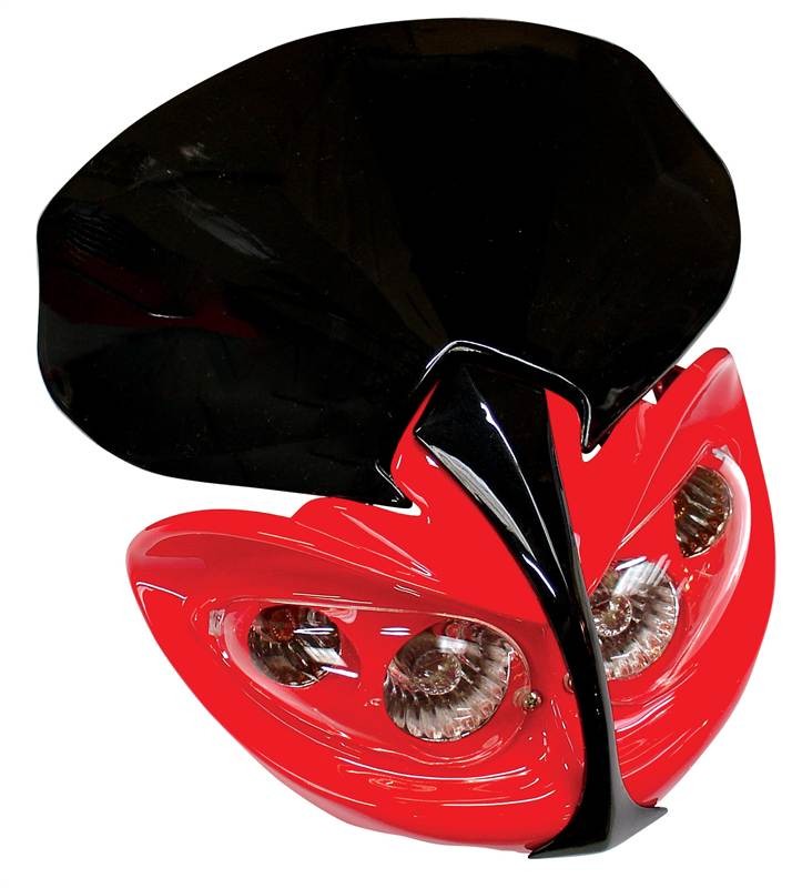 T�TE DE FOURCHE DEMON DOUBLE PHARES ET CLIGNOTANTS ROUGE*