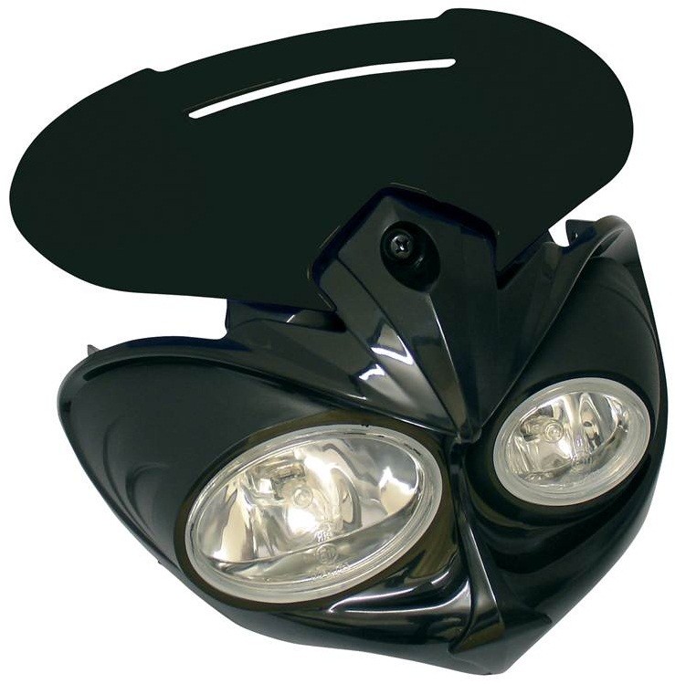T�TE DE FOURCHE FALCON DOUBLE PHARES NOIR/NOIR* HLUFALBLK
