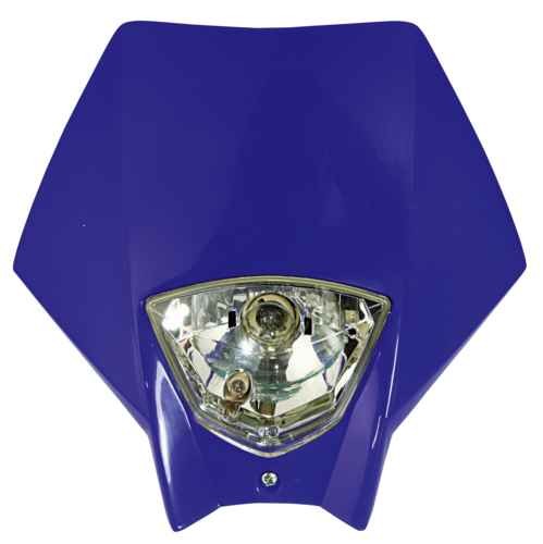 TETE DE FOURCHE PLAQUE PHARE RAIDER BLEU*