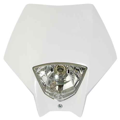 TETE DE FOURCHE PLAQUE PHARE RAIDER BLANCHE*