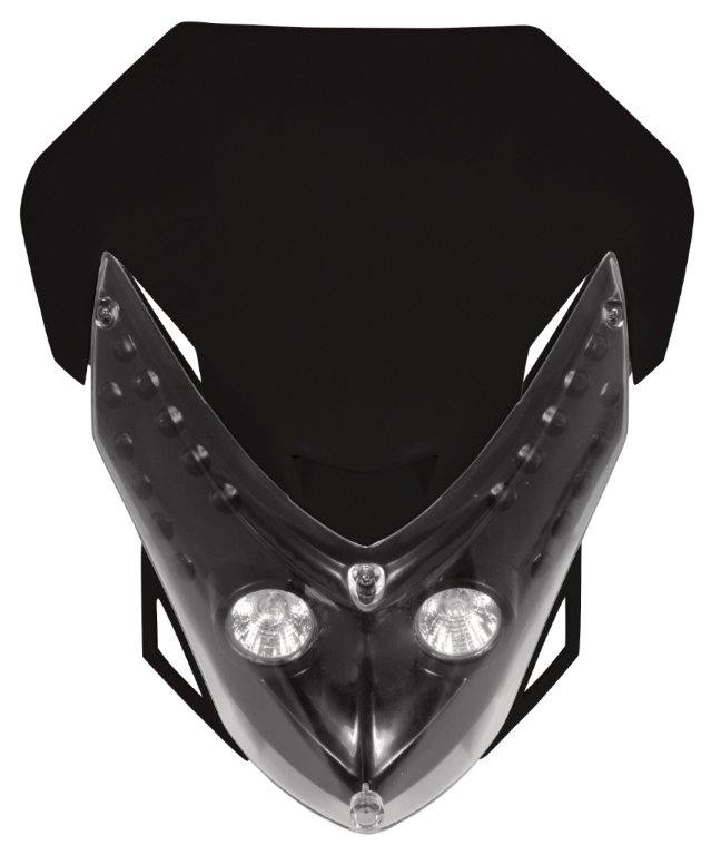 T�TE DE FOURCHE SPECTRE OFF ROAD AVEC LED NOIRE*