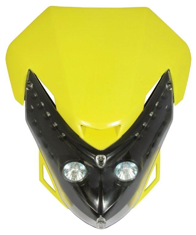 T�TE DE FOURCHE SPECTRE OFF ROAD AVEC LED JAUNE*