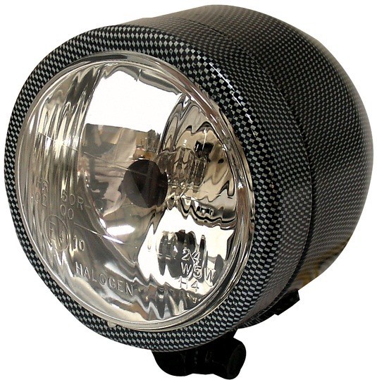 PHARE AVANT ROND DOMINATOR EFFET CARBONE*