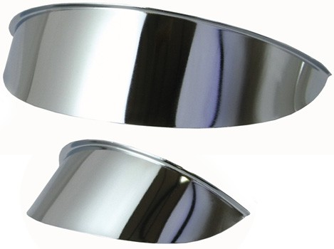 CASQUETTE VISIERE PROTECTION PHARE AVANT OPTIQUE ROND CHROME 4