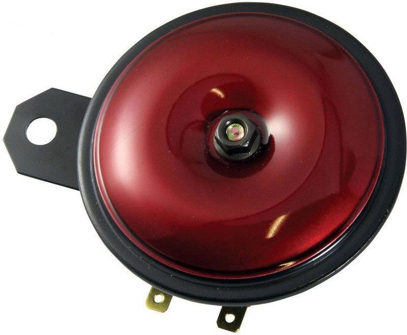 KLAXONS ACIER 12V ROUGE* HOR12VR