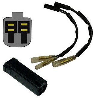 CONNECTEUR NOIR POUR CLIGNOTANTS SUZUKI ET YAMAHA* ICL004