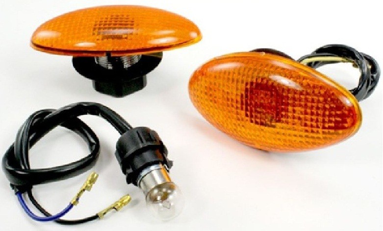 PAIRE DE CLIGNOTANTS R�P�TITEURS OVALE ORANGE SMALL*