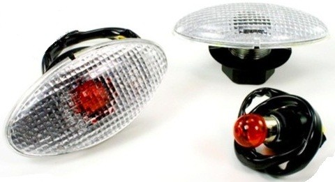 PAIRE DE CLIGNOTANTS R�P�TITEURS OVALE TRANSPARENT SMALL* INDFSLST