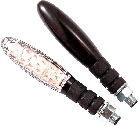 PAIRE DE CLIGNOTANTS LED TORPEDO NOIR*
