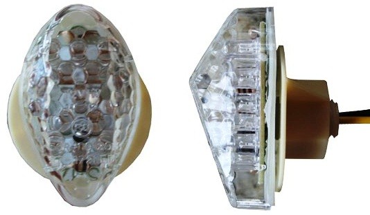 PAIRE DE CLIGNOTANTS R�P�TITEURS LED TRANSPARENT HONDA*INDLED14