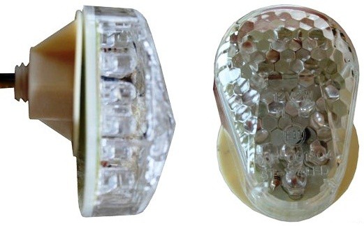 PAIRE DE CLIGNOTANTS R�P�TITEURS LED TRANSPARENT KAWASAKI* (INDLED15)