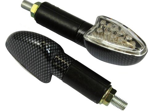 PAIRE DE CLIGNOTANTS LED SPEAR EFFET CARBONE LONG* INDLED20