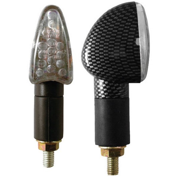 PAIRE DE CLIGNOTANTS LED SPEAR EFFET CARBONE COURT* INDLED21
plus � la vente