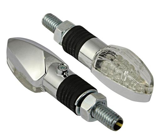 PAIRE DE CLIGNOTANTS LED POD CHROME*