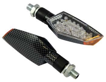 PAIRE DE CLIGNOTANTS LED CLAW EFFET CARBONE* INDLED39