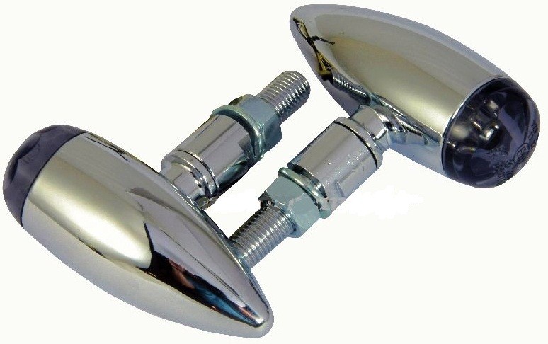 PAIRE DE CLIGNOTANTS LED SPIRIT CHROME*