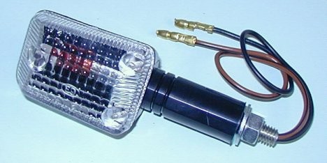 PAIRE DE CLIGNOTANTS MINI NOIR/TRANSPARENT LONG* INDMLBLKT