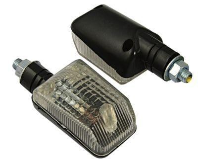 PAIRE DE CLIGNOTANTS MINI NOIR/TRANSPARENT COURT* INDMSBLKT