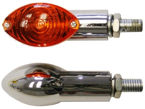 PAIRE DE CLIGNOTANTS CAT EYE CHROME/ORANGE* INDUCECHE