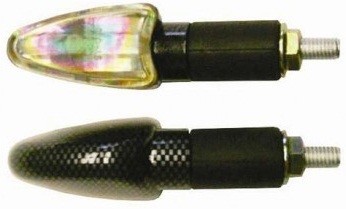 PAIRE DE CLIGNOTANTS MINI SPEAR EFFET CARBONE/IRIDIUM LONG* INDULSPECBNI