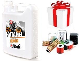 - IPONE Katana TOUT TERRAIN Off Road Pack Huile 10W60 100% Synth�se 4 Litres + Filtre Offert ou Produit d`entretien + Port Offert 800020