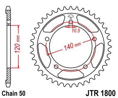 COURONNE ACIER PAS ORIGINE 530 47 Dents JTR1800.47 SUZUKI 1000 GSXR 2001-2006 (2)