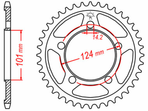 COURONNE ACIER PAS ORIGINE 525 38 Dents JTR898.38 KTM SMT 990 Supermoto ABS 2011-2013