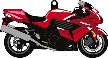 PORTE CLEFS KAWASAKI ZZR 1400 (KEYR96)*