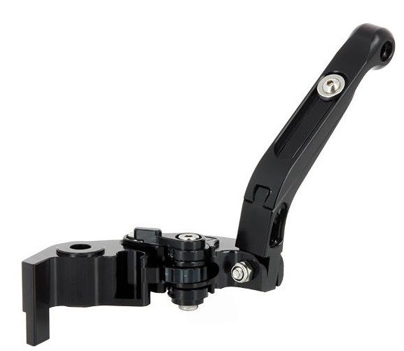 KIT LEVIERS CNC R�GLABLES ET R�TRACTABLES ANODISES NOIR KL34N KAWASAKI Z 750 2007-2013 (2)