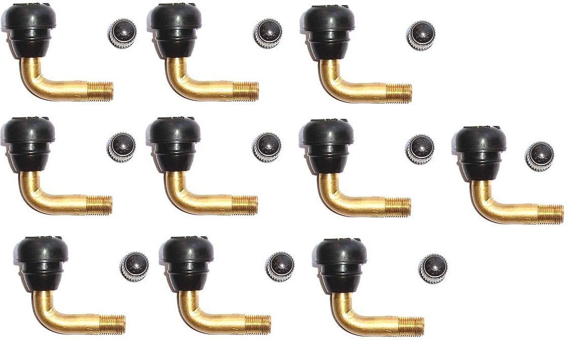 VALVES DE ROUE COUDEE POUR JANTE A PNEU TUBLESS (lot de 10 unit�s)