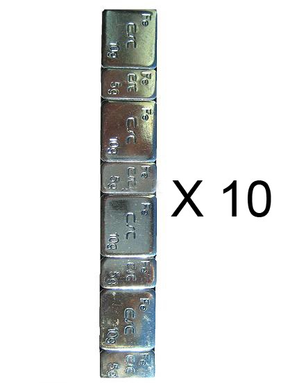 10 MASSES D`EQUILIBRAGE AUTOCOLLANTES GRIS MAT 60 GRAMMES (WGT60)