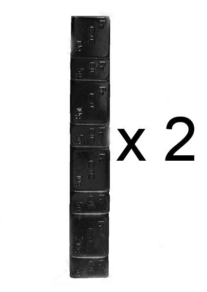 2 MASSES D EQUILIBRAGE AUTOCOLLANTES NOIRES 60 GRAMMES (WGT60BK)