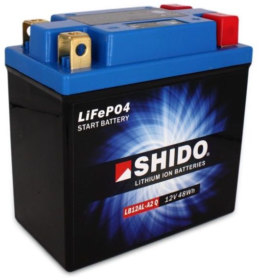 BATTERIE SHIDO LB12AL-A2 LITHIUM ION = YB12A-A KAWASKI EN 500 1990-2001