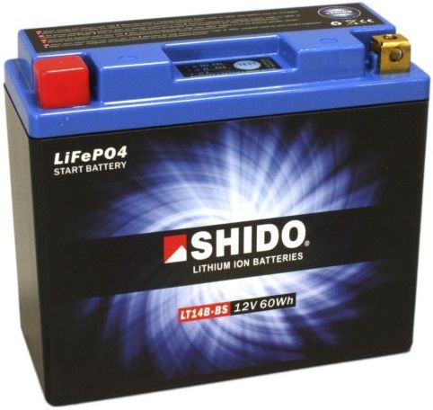 BATTERIE SHIDO LT14B-BS LITHIUM ION YAMAHA FJR 1300 TOUT MOD�LES 2001-2016