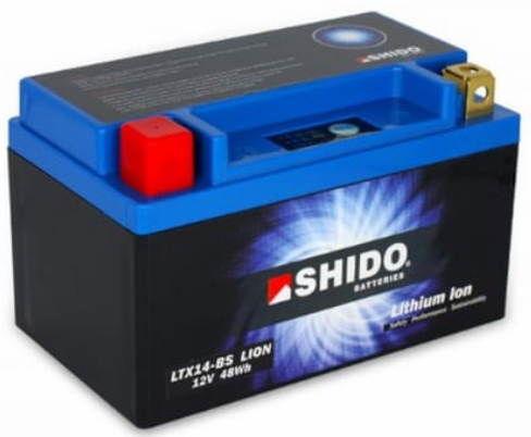 BATTERIE SHIDO LTX14-BS LITHIUM ION 0.96kg !! = YTX14-BS SUZUKI BURGMAN 650 2003-2016