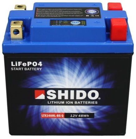 BATTERIE SHIDO LTX14AHL-BS Q LITHIUM ION 4 BORNES
