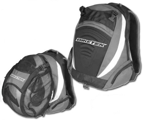 SAC A DOS AVEC FILET INT�GR� POUR TRANSPORT DU CASQUE HELMET BAG* LUGRS12