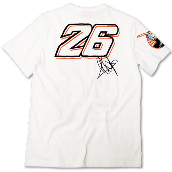 MOTO GP T-shirt Homme Officiel PEDROSA 26 BLANC* (2)