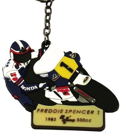 MOTO GP PORTE CLES MOUSQUETON CLEFS ANNEAU LEGEND FREDDIE SPENCER 1*