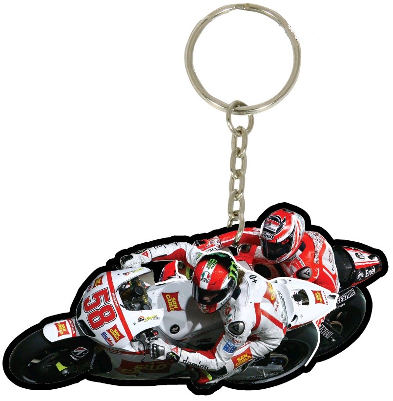 MOTO GP PORTE CLES MOUSQUETON CLEFS ANNEAU MARCO SIMONCELLI 58 / SAN CARLO HONDA GRESINI*MGPKEY79