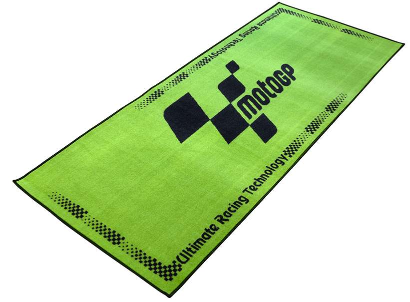 TAPIS MOTO GP VERT GARAGE PADDOCK ATELIER SHOWROOM* 190X80 MGPMAT15