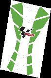 PROTECTION PROTEGE RESERVOIR TANK PAD MOTO GP VERT ET BLANC MGPTNK26*