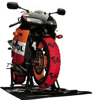 MOTO GP PAIRE DE COUVERTURES CHAUFFANTE MODELE PRO SERIES (Avant max 120/17 + Arri�re max 180/55-17 190/50-17 190/55-17)* MGPWARM01E