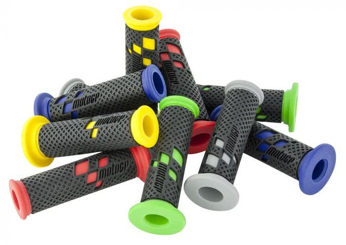 MOTO GP POIGNEE COMPETITION GRIPS 22/25mm NOIRE ET ROUGE* MGPGRP07 vendu par paire (2)