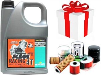 MOTOREX KTM RACING 20W60 Huile Moto 4T 100% synth�se 4 Litres + FILTRE OFFERT