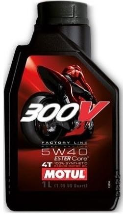 MOTUL 300V huile moto racing road 5W40 100% Synth�se Double Ester 1 Litre 104112