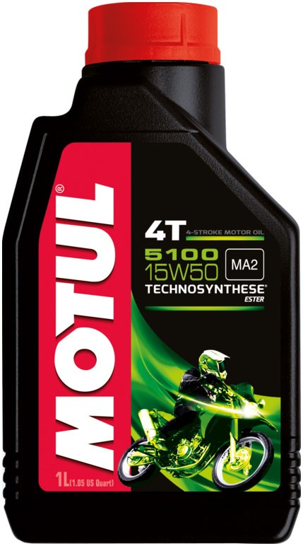 MOTUL 5100 MA2 huile moto 4T 15W50 1 Litre 104080